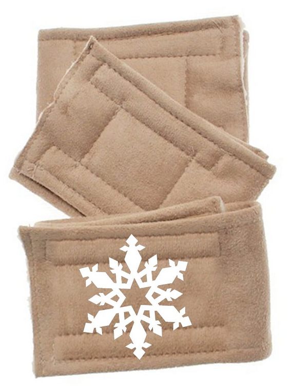 Peter Pads Tan 3 Pack 5 sizes with Design Snowflake
